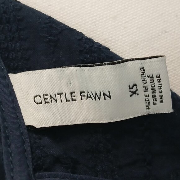 Gentle Fawn Venice Tie Back Flutter Sleeve Top Navy Blue Size XS - Picture 5 of 7